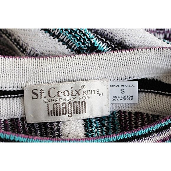 Vintage St Croix for I Magnin - Coogi Style textured pullover, Small Oversized - Picture 4 of 8